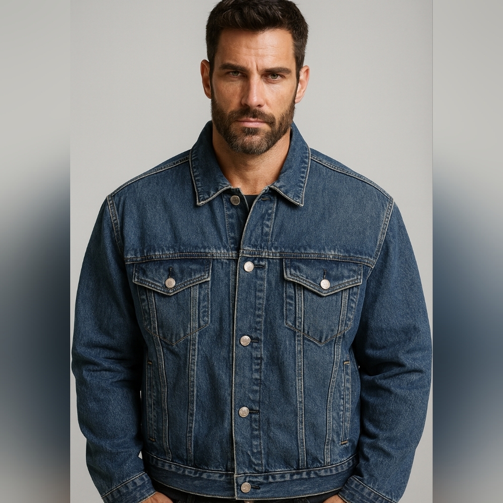 GAP Icon Mens 100% Cotton Washwell Denim Jacket Coastal Size XXL